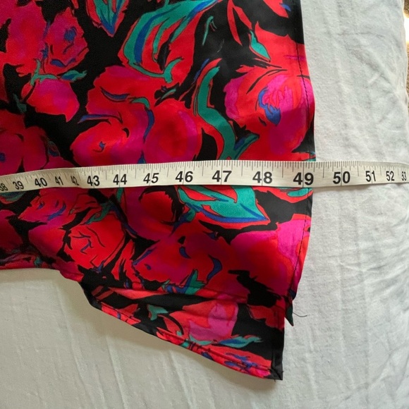 TOPSHOP Floral Vibrant Spaghetti Strap Cocktail on the Bias Maxi Dress sz 8 EUC - Picture 9 of 15